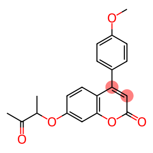4-(4-methoxyphenyl)-7-(3-oxobutan-2-yloxy)chromen-2-one