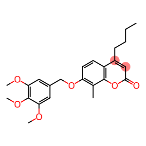 2H-1-Benzopyran-2-one, 4-butyl-8-methyl-7-[(3,4,5-trimethoxyphenyl)methoxy]-
