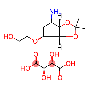 2-[[(3aR,4S,6R,6aS)6-aminotetrahydro-2,2-dimethyl-4-H-cyclopenta-1,3-dioxol-4-yl]oxy]-(2R,3R)-2,3-dihydroxybutanedioate ethanol