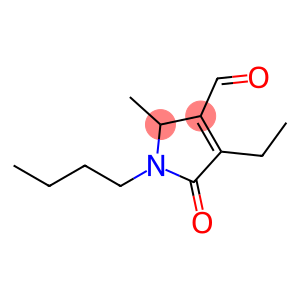 1H-Pyrrole-3-carboxaldehyde,1-butyl-4-ethyl-2,5-dihydro-2-methyl-5-oxo-(9CI)