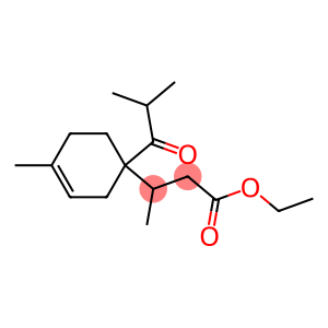 β,4-Dimethyl-1-(2-methyl-1-oxopropyl)-3-cyclohexene-1-propionic acid ethyl ester