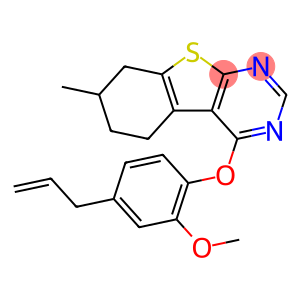 4-(4-allyl-2-methoxyphenoxy)-7-methyl-5,6,7,8-tetrahydro[1]benzothieno[2,3-d]pyrimidine