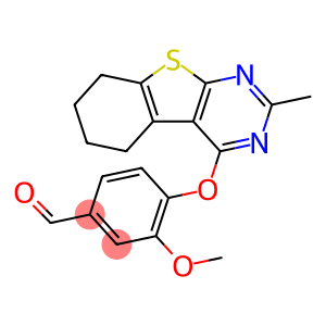 3-methoxy-4-[(2-methyl-5,6,7,8-tetrahydro[1]benzothieno[2,3-d]pyrimidin-4-yl)oxy]benzaldehyde