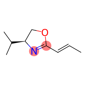 Oxazole, 4,5-dihydro-4-(1-methylethyl)-2-(1E)-1-propenyl-, (4S)- (9CI)