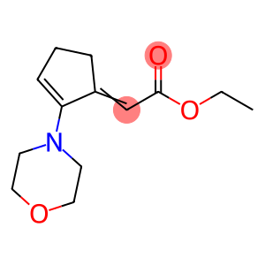 Acetic acid, 2-[2-(4-morpholinyl)-2-cyclopenten-1-ylidene]-, ethyl ester