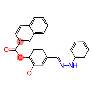 2-methoxy-4-(2-phenylcarbohydrazonoyl)phenyl 2-naphthoate