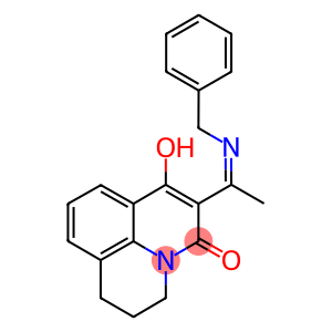 6-(N-benzylethanimidoyl)-7-hydroxy-2,3-dihydro-1H,5H-pyrido[3,2,1-ij]quinolin-5-one