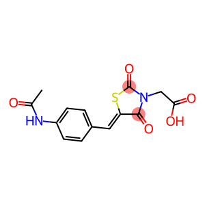 {5-[4-(acetylamino)benzylidene]-2,4-dioxo-1,3-thiazolidin-3-yl}acetic acid