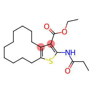 ethyl 2-(propionylamino)-4,5,6,7,8,9,10,11,12,13-decahydrocyclododeca[b]thiophene-3-carboxylate