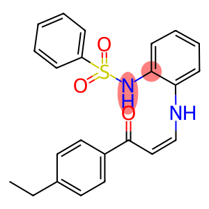 N-(2-{[3-(4-ethylphenyl)-3-oxo-1-propenyl]amino}phenyl)benzenesulfonamide