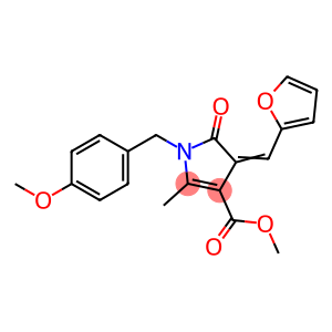 1H-Pyrrole-3-carboxylic acid, 4-(2-furanylmethylene)-4,5-dihydro-1-[(4-methoxyphenyl)methyl]-2-methyl-5-oxo-, methyl ester