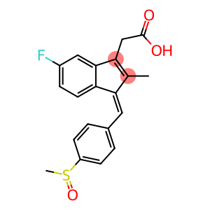 1H-Indene-3-acetic acid, 5-fluoro-2-methyl-1-((4-(methylsulfinyl)phenyl)methylene)-, (Z)-