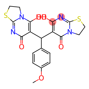 7-hydroxy-6-[(5-hydroxy-7-oxo-2,3-dihydro-7H-[1,3]thiazolo[3,2-a]pyrimidin-6-yl)(4-methoxyphenyl)methyl]-2,3-dihydro-5H-[1,3]thiazolo[3,2-a]pyrimidin-5-one