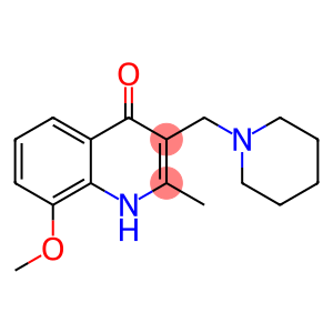 4(1H)-Quinolinone, 8-methoxy-2-methyl-3-(1-piperidinylmethyl)-