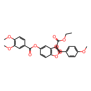 ethyl 5-[(3,4-dimethoxybenzoyl)oxy]-2-(4-methoxyphenyl)-1-benzofuran-3-carboxylate