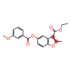 ethyl 5-((3-methoxybenzoyl)oxy)-2-methylbenzofuran-3-carboxylate