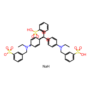 dihydrogen (ethyl)[4-[4-[ethyl(3-sulphonatobenzyl)]amino]-2'-sulphonatobenzhydrylidene]cyclohexa-2,5-dien-1-ylidene](3-sulphonatobenzyl)ammonium, disodium salt