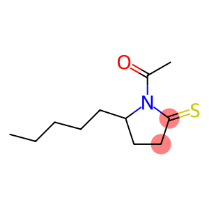 2-Pyrrolidinethione,  1-acetyl-5-pentyl-  (9CI)