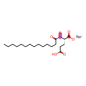 Glutamic acid, N-(1-oxotetradecyl)-, monosodium salt