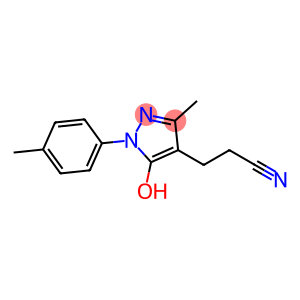 3-[5-羟基-3-甲基-1-(4-甲基苯基)-1H-吡唑-4-基]丙腈