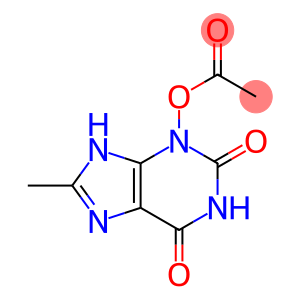 1H-Purine-2,6-dione, 3,7-dihydro-3-(acetyloxy)-8-methyl-