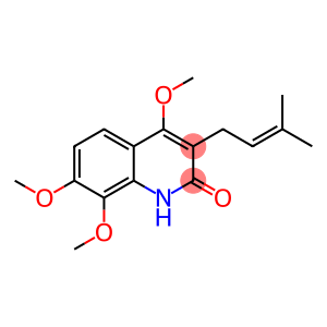 4,7,8-Trimethoxy-3-(3-methyl-2-butenyl)-2-quinolone