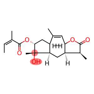 (Z)-2-Methyl-2-butenoic acid [(3S)-2,3,3aα,4,4aα,5,6,7,7aα,9aα-decahydro-5α-hydroxy-3β,5,8-trimethyl-2-oxoazuleno[6,5-b]furan-6α-yl] ester