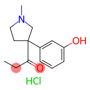 1-Propanone, 1-[3-(3-hydroxyphenyl)-1-methyl-3-pyrrolidinyl]-, hydrochloride (1:1)