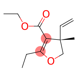 3-Furancarboxylicacid,4-ethenyl-2-ethyl-4,5-dihydro-4-methyl-,ethylester,(4S)-(9CI)