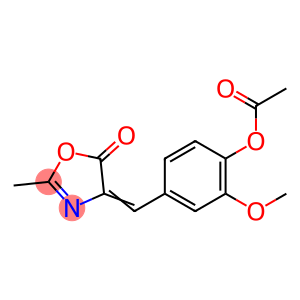 (Z)-2-methoxy-4-((2-methyl-5-oxooxazol-4(5H)-ylidene)methyl)phenyl acetate
