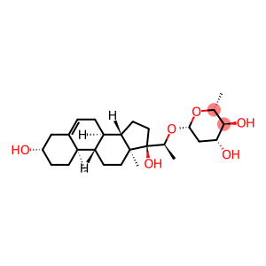 β-D-arabino-Hexopyranoside, (3β,20S)-3,17-dihydroxypregn-5-en-20-yl 2,6-dideoxy-