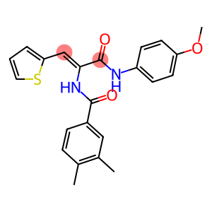 N-[1-[(4-methoxyanilino)carbonyl]-2-(2-thienyl)vinyl]-3,4-dimethylbenzamide