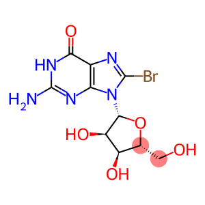 2-amino-8-bromo-9-beta-D-glycero-pentofuranosyl-5,9-dihydro-6H-purin-6-one