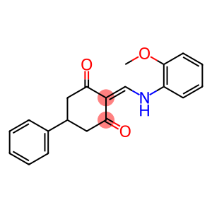 2-[(2-methoxyanilino)methylene]-5-phenylcyclohexane-1,3-dione