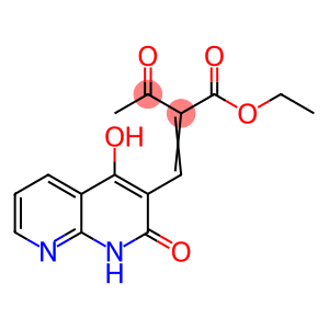 Butanoic acid, 2-[(1,2-dihydro-4-hydroxy-2-oxo-1,8-naphthyridin-3-yl)methylene]-3-oxo-, ethyl ester (9CI)