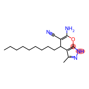 Pyrano[2,3-c]pyrazole-5-carbonitrile, 6-amino-1,4-dihydro-3-methyl-4-nonyl-