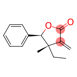 2(3H)-Furanone,4-ethyldihydro-4-methyl-3-methylene-5-phenyl-,(4R,5S)-rel-(9CI)