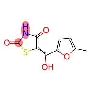 2,4-Thiazolidinedione, 5-[hydroxy(5-methyl-2-furanyl)methylene]- (9CI)