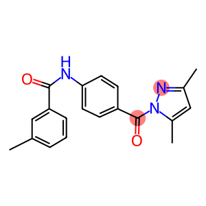 N-{4-[(3,5-dimethyl-1H-pyrazol-1-yl)carbonyl]phenyl}-3-methylbenzamide