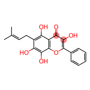 4H-1-Benzopyran-4-one, 3,5,7,8-tetrahydroxy-6-(3-methyl-2-buten-1-yl)-2-phenyl-