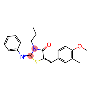 5-(4-methoxy-3-methylbenzylidene)-2-(phenylimino)-3-propyl-1,3-thiazolidin-4-one