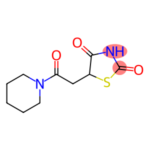 5-[2-oxo-2-(1-piperidinyl)ethyl]-1,3-thiazolidine-2,4-dione