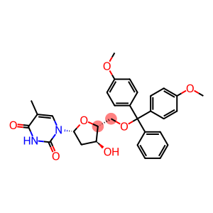 1-{(3xi)-5-O-[bis(4-methoxyphenyl)(phenyl)methyl]-2-deoxy-beta-D-glycero-pentofuranosyl}-5-methylpyrimidine-2,4(1H,3H)-dione