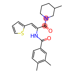 3,4-dimethyl-N-[1-[(3-methyl-1-piperidinyl)carbonyl]-2-(2-thienyl)vinyl]benzamide