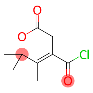2H-Pyran-4-carbonyl chloride, 5,6-dihydro-2,2,3-trimethyl-6-oxo- (9CI)