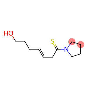 Pyrrolidine,  1-(7-hydroxy-1-thioxo-3-heptenyl)-  (9CI)