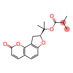 Propanoic acid, 2-methyl-, 1-[(8S)-8,9-dihydro-2-oxo-2H-furo[2,3-h]-1-benzopyran-8-yl]-1-methylethyl ester
