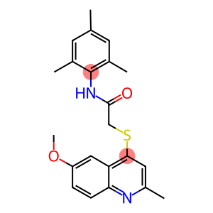 2-{[2-methyl-6-(methyloxy)quinolin-4-yl]sulfanyl}-N-(2,4,6-trimethylphenyl)acetamide