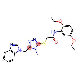 2-{[5-(1H-benzimidazol-1-ylmethyl)-4-methyl-4H-1,2,4-triazol-3-yl]sulfanyl}-N-(2,5-diethoxyphenyl)acetamide