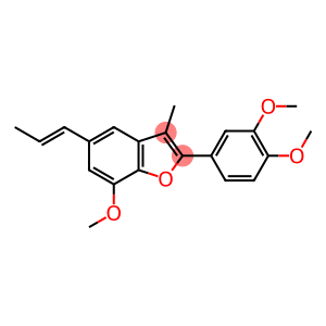 Benzofuran, 2-(3,4-dimethoxyphenyl)-7-methoxy-3-methyl-5-(1-propenyl)-, (E)- (9CI)